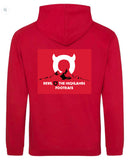 2024 DEVIL fire red unisex adult hoody - M, L & XL only